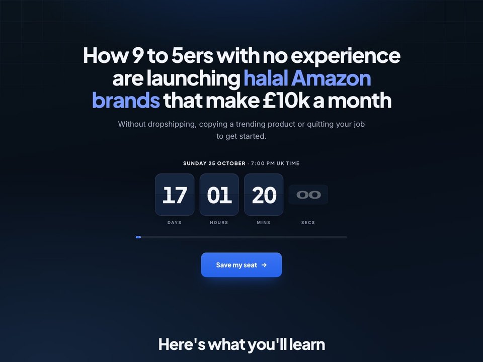 Registration page preview