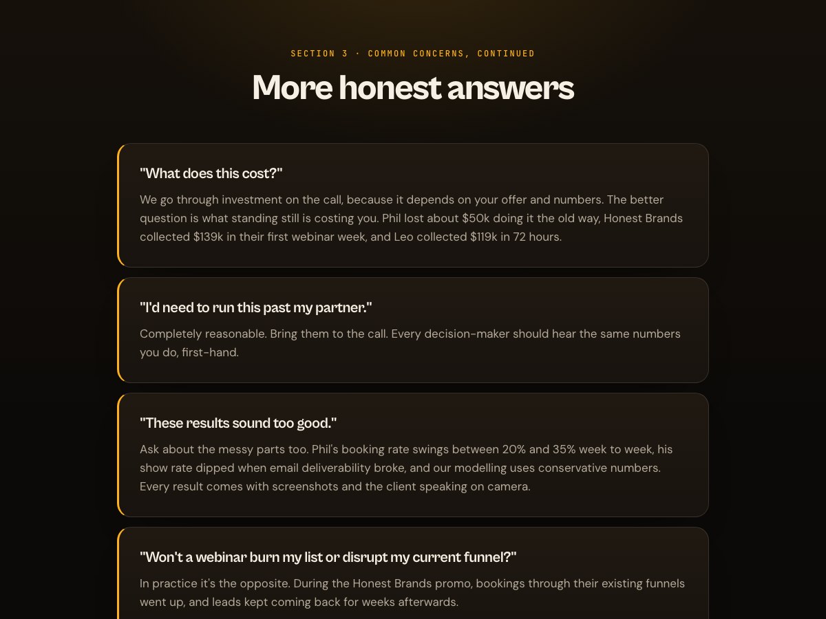 More honest answers preview
