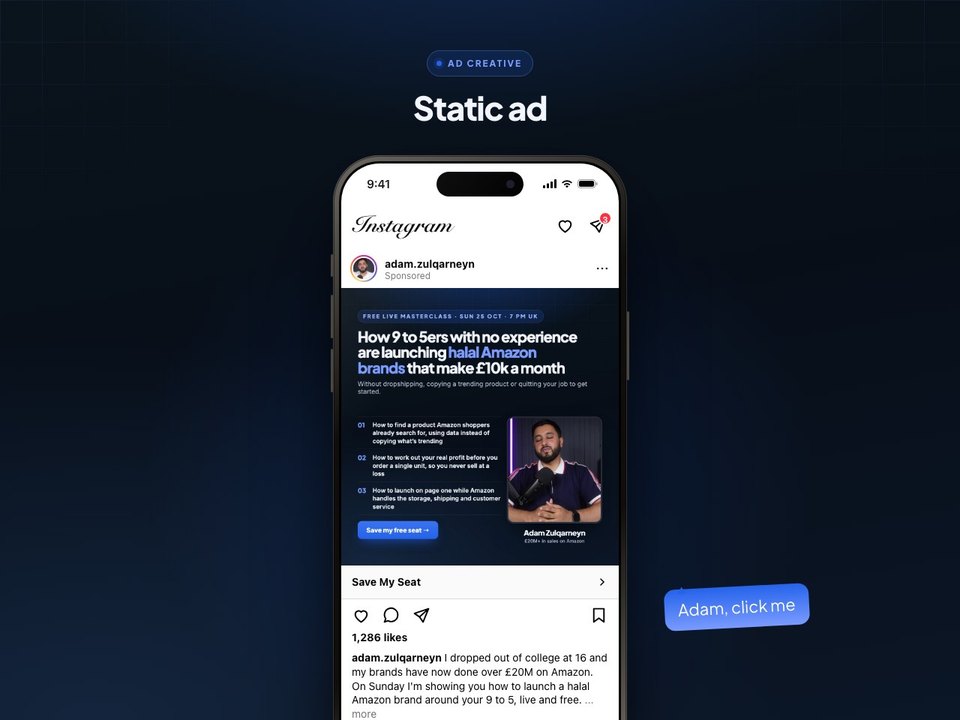 Static ad preview